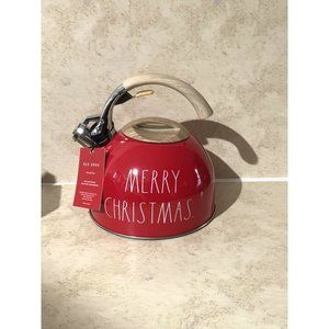 New Rae Dunn 2020 Red MERRY CHRISTMAS  Teapot